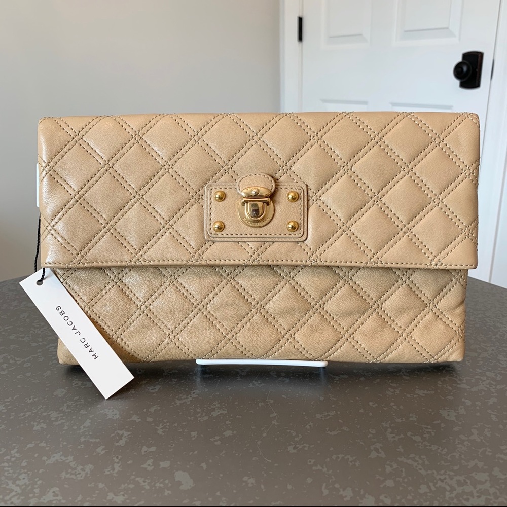 Marc Jacobs Camel Quilted Clutch